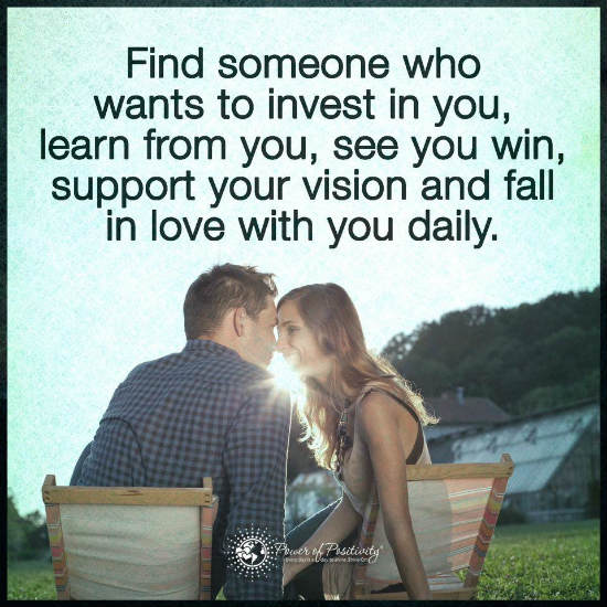 Find someone who wants to invest in you. learn from you, see you win