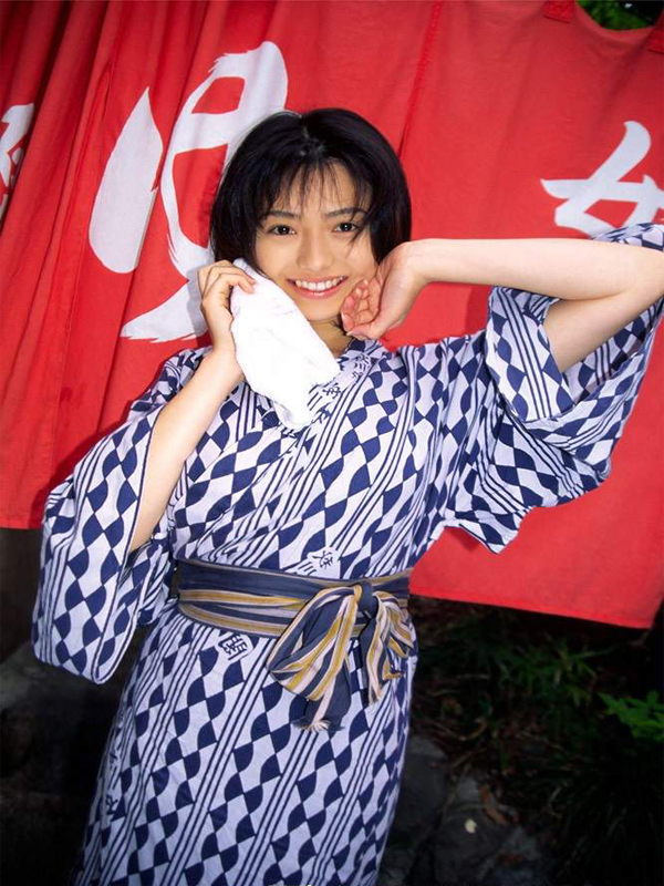 Azumi Kawashima Blue Kimono