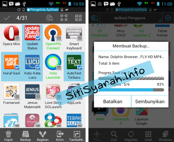 Backup Aplikasi Android ke SD Card 