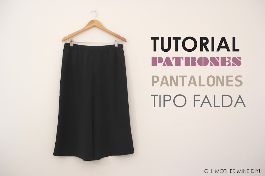 DIY Patrones pantalon culotte midi palazo pantalon-falda tutorial