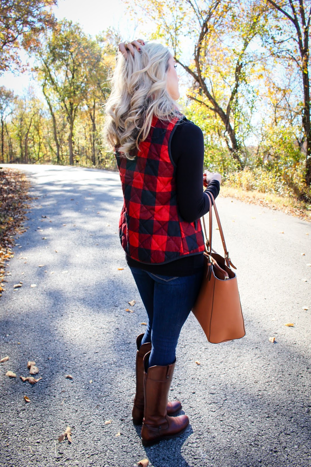 The Blue Diamond Buffalo Check Vest