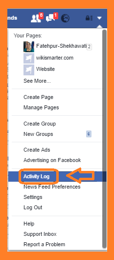Facebook multi option menu