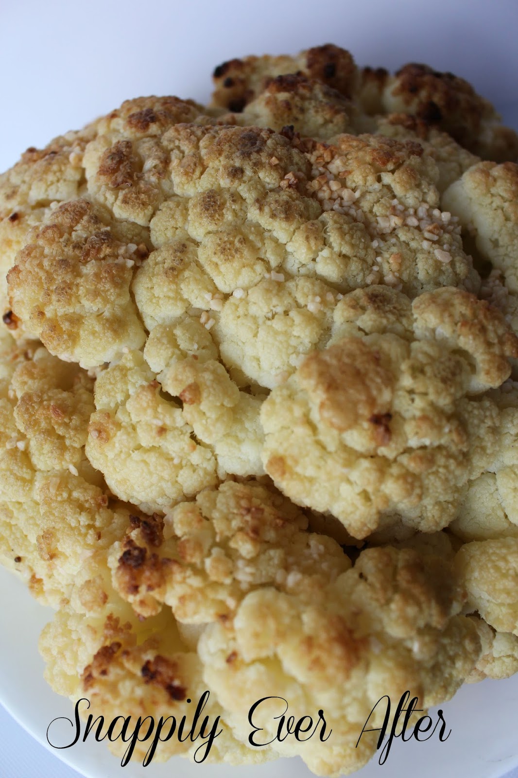 Snappily Ever After Roasted Whole Cauliflower