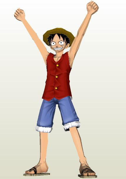 Straw Hat Luffy Papercraft Model - PAPEROX FREE PAPERCRAFT