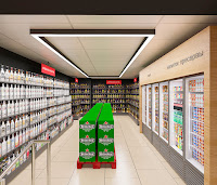 Дизайн магазина супермаркета продуктовый Брусника вкусника Екатеринбург Dulisov design supermarket студия интерьер