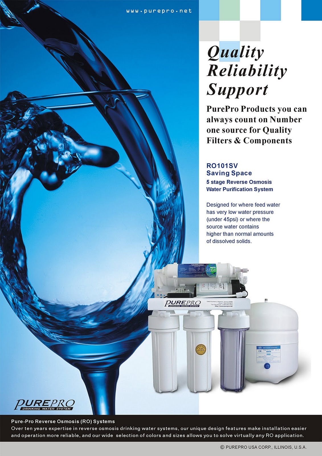 PurePro® RO101SV Reverse Osmosis Pure Water Filtration System