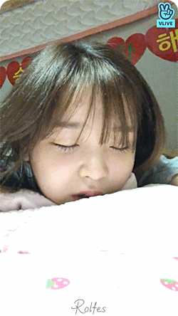 V앱 도중 잠이 올랑말랑하는 오마이걸 승희.gif | 인스티즈