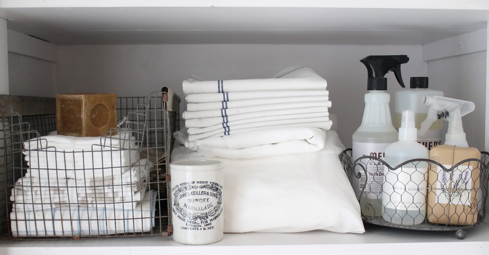 storing towels and bedding