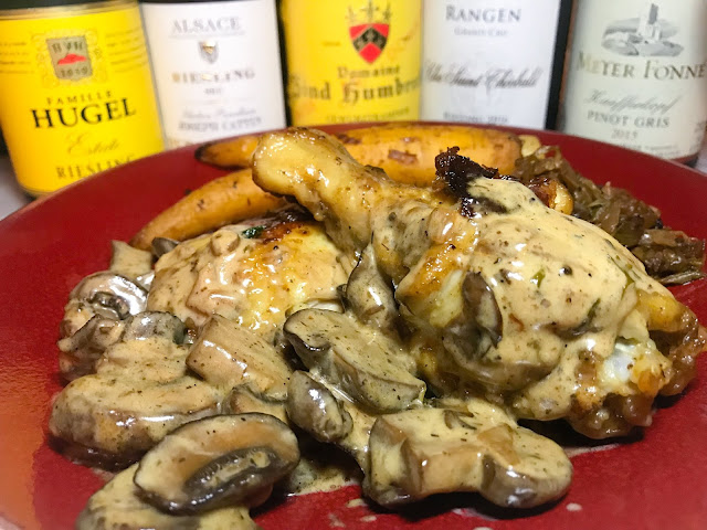 Chicken with Riesling made with cream. Photo by Nicole Ruiz Hudson.