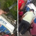 Viatura da Polícia Rodoviária Estadual capota quando se deslocava para local de acidente