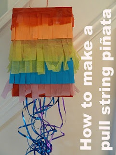 How to make a simple rainbow pull string pinata