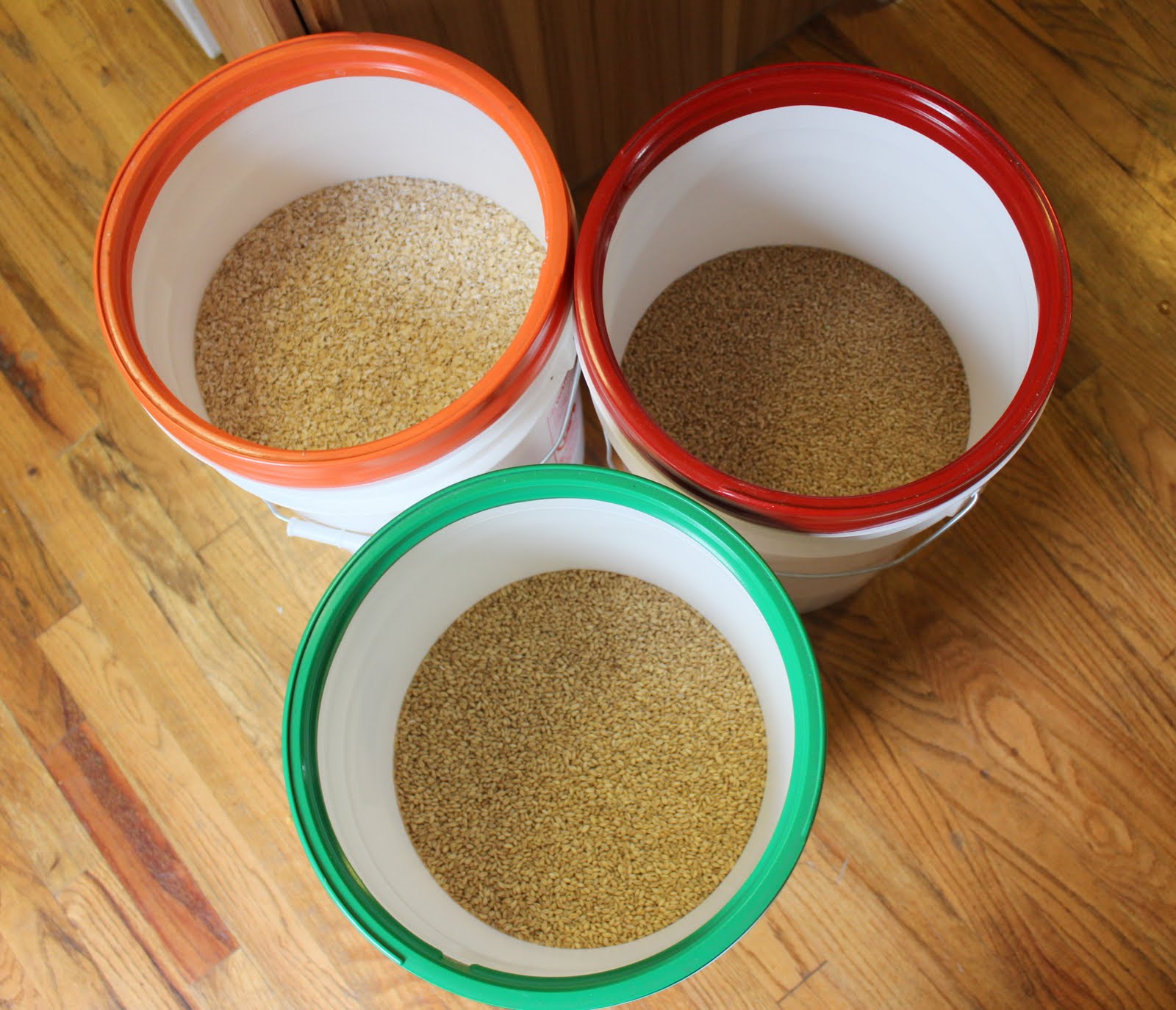 Homestead Roots Grain Buckets Wheat and Oatmeal