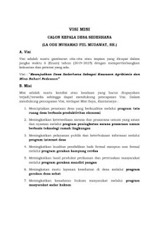 Visi Misi Calon Kepala Desa Periode 2019-2025 <img src="https://3.bp.blogspot.com/-ejjr9hqGcf4/XMTY0vyX7TI/AAAAAAAAAyo/w8WayNUS2Dgmyt6_wcPzVDAvdlLw9uMFACEwYBhgL/s320/CONTOH_VISI_MISI_CALON_KEPALA_DESA_2019_2025.jpg" alt="CONTOH VISI MISI CALON KEPALA DESA 2019_2025"/>