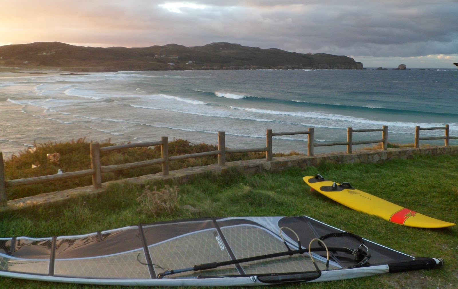 ferrolwindsurfer Santa Comba, fuerte marejada