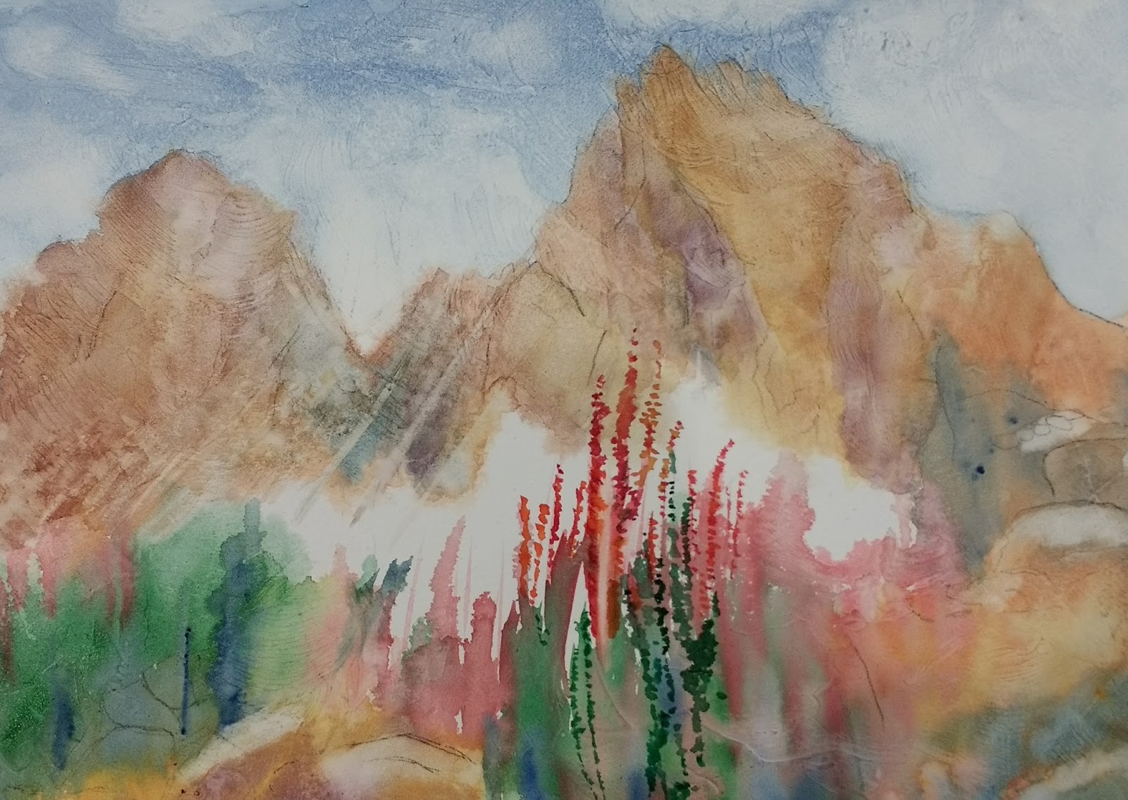 Chris Campbell Watercolors More example of gesso board