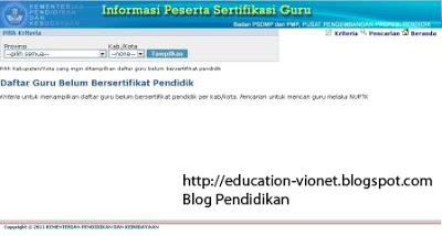 Peserta Sertifikasi Guru Tahun 2013 Provinsi Sulawesi Tengah