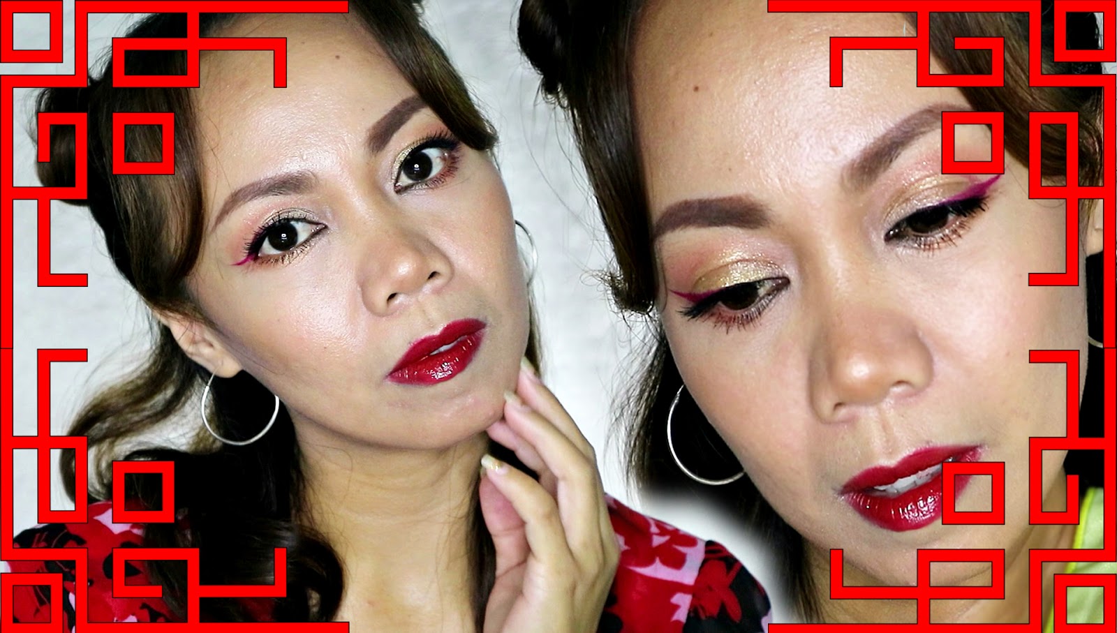 Lunar Beauty Red Makeup Look For Chinese New Year God Is Good All The Time