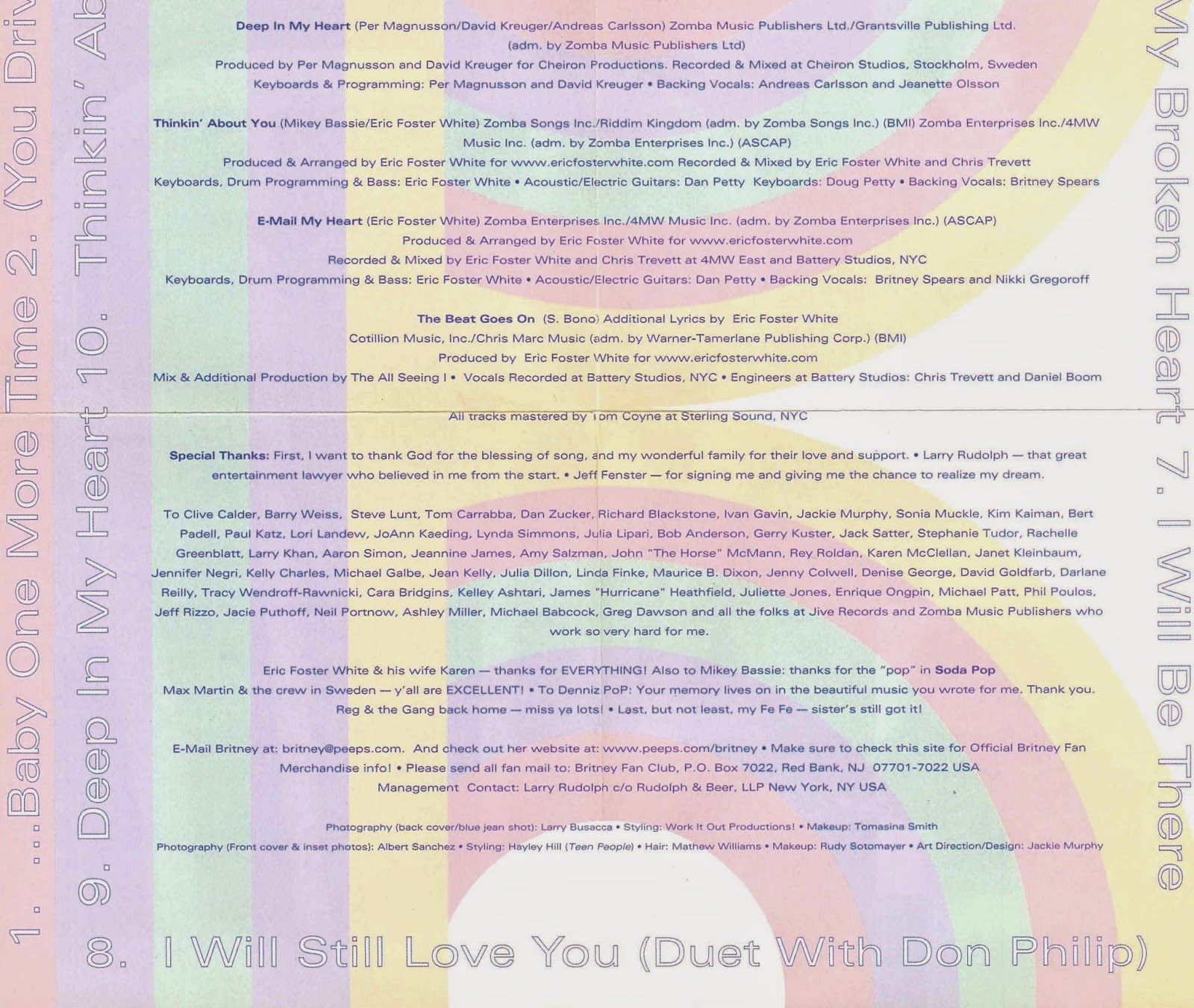 Broken Back Baby One More Time Paroles the-records-lover: Britney Spears – … Baby One More Time [album] 12 janvier  1999