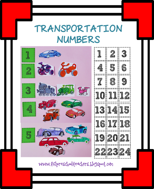 transportation activities for kindergarten