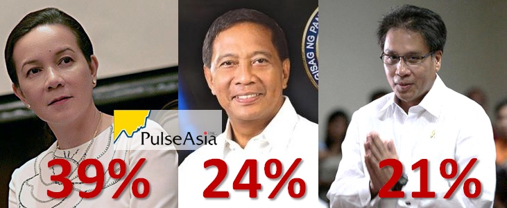 Sen. Grace Poe leads the latest survey from Pulse Asia.