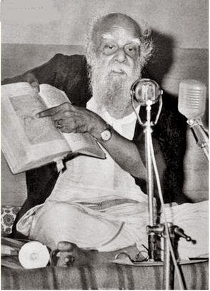 Periyar showing proofs for his thoughts