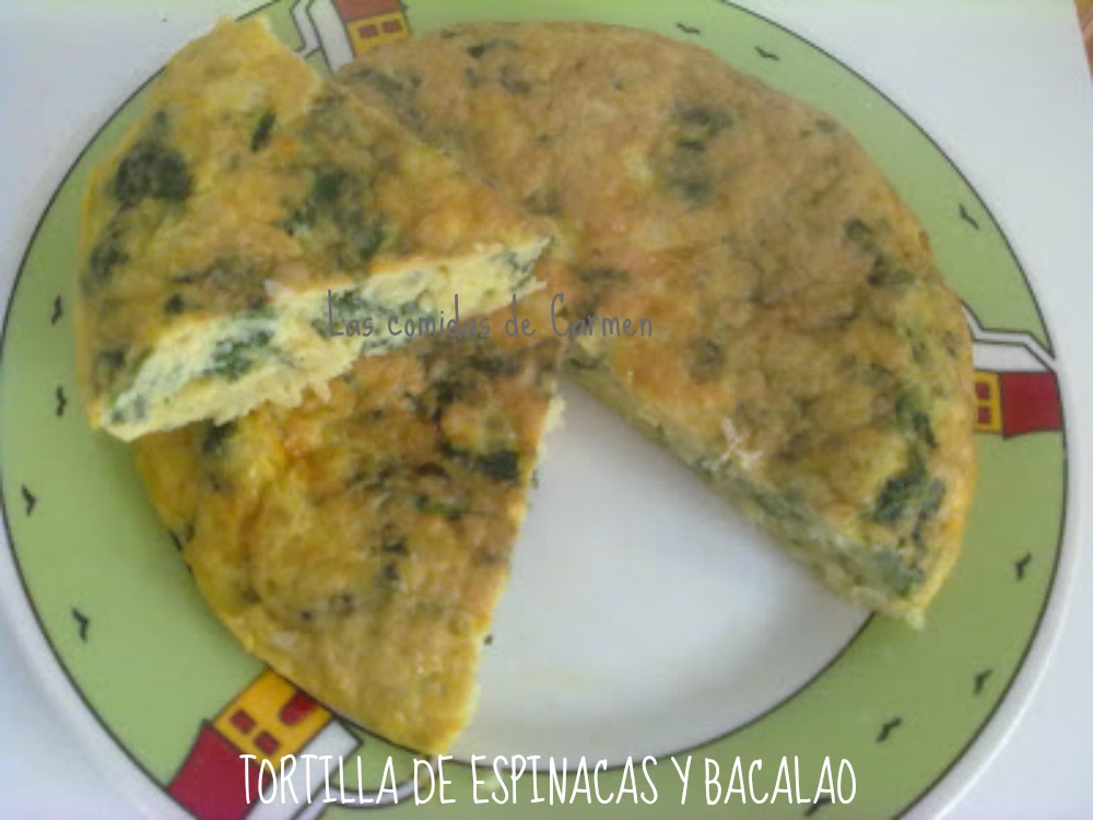LAS COMIDAS DE CARMEN TORTILLA DE ESPINACAS CON BACALAO