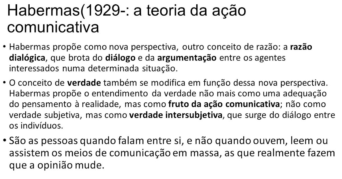 Teoria da ação comunicativa HABERMAS ESFERA