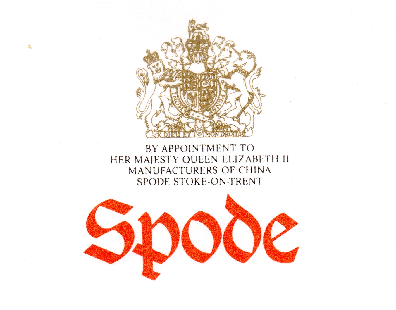 Spode History Royal Warrants