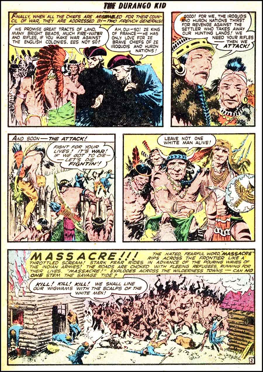 Frank Frazetta 1950s golden age western comic book page / Durango Kid #8