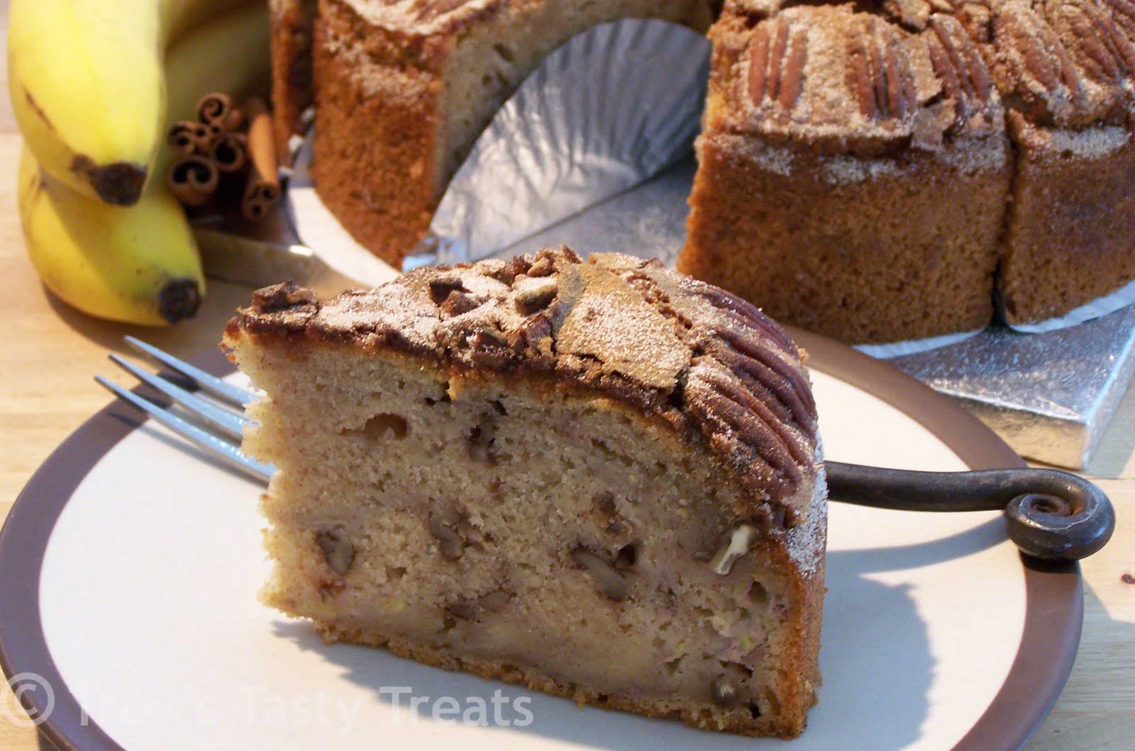 Trev's Tasty Treats Banana, Pecan Nut, Maple Syrup and Cinnamon Cake
