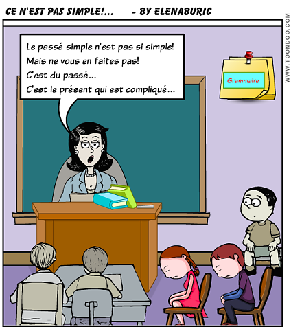 La classe de français: Le passé simple. Présentation audio 