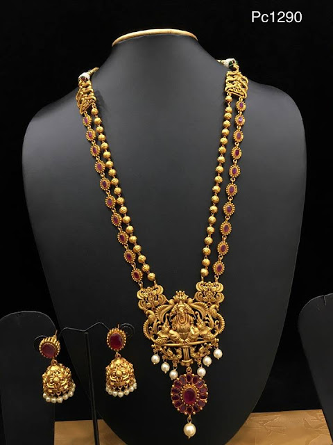 Ruby Emerald Long Neck sets | Buy online 1 gram jewellery