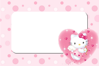 Hello Kitty Angel: Free Printable Invitations, Toppers, Wrappers, Labels and Images. 