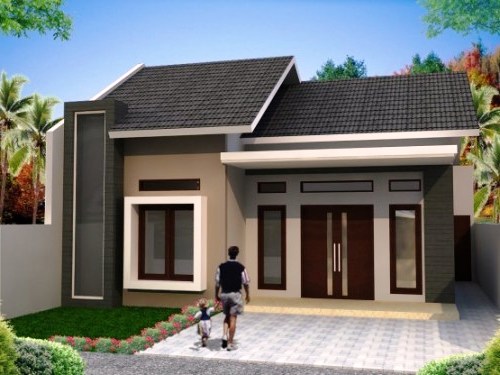 Desain Rumah Type 45 Modern 1 Lantai Minimalis Desain Rumah Type 45 Modern 1 Lantai Minimalis