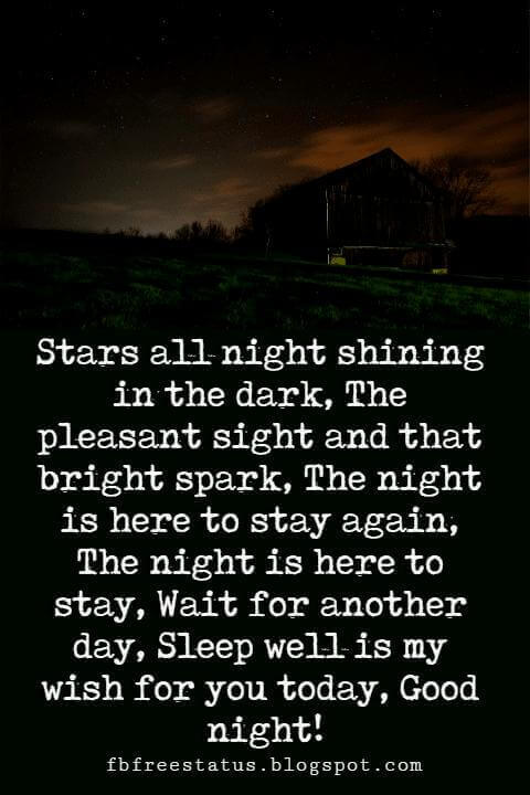 Good Night Quotes, Messages & Sayings with Beautiful Images