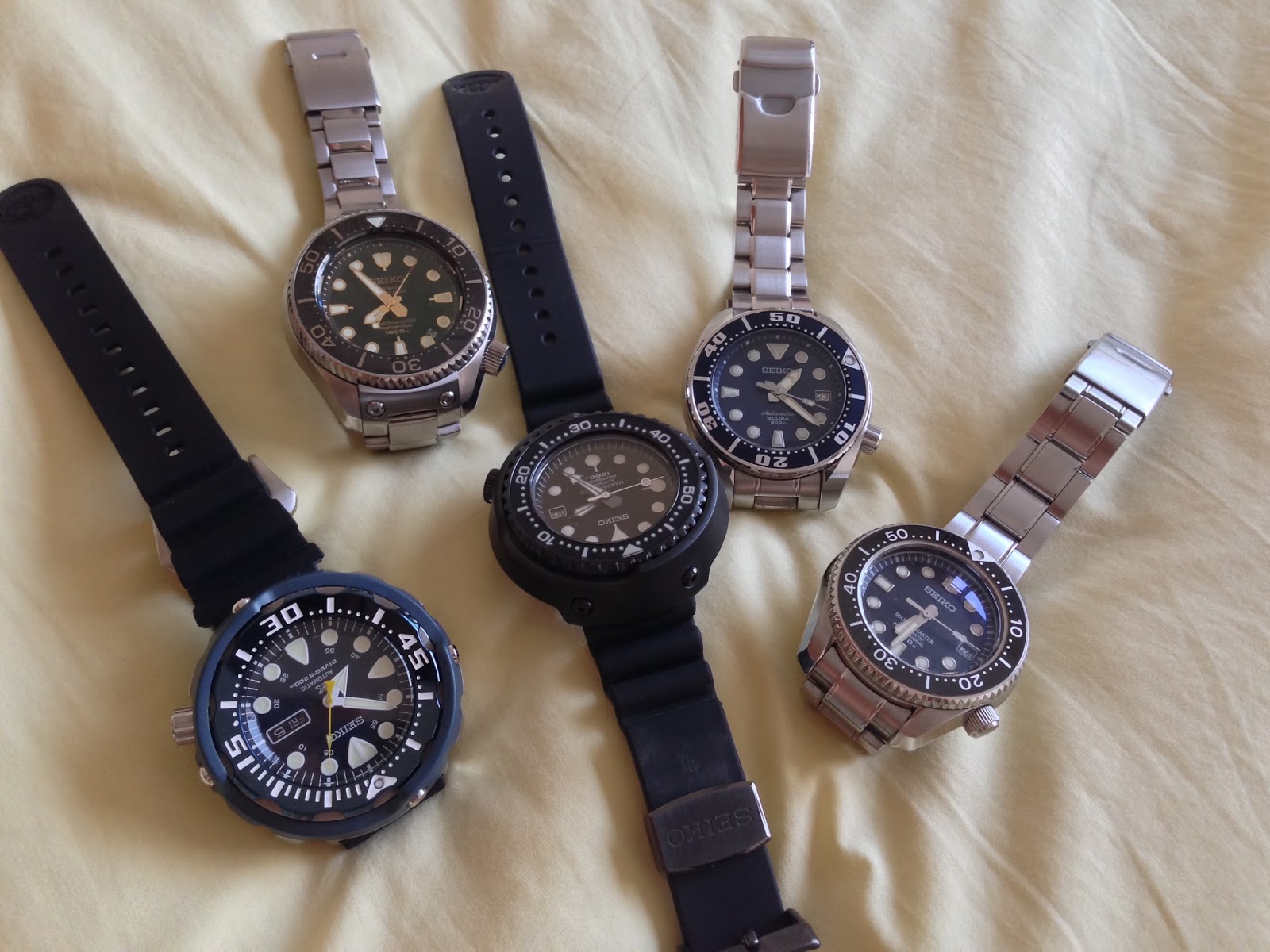 My Eastern Watch Collection: Comparison between various Seiko Prospex  divers - Thickness, wearing comfort, etc.