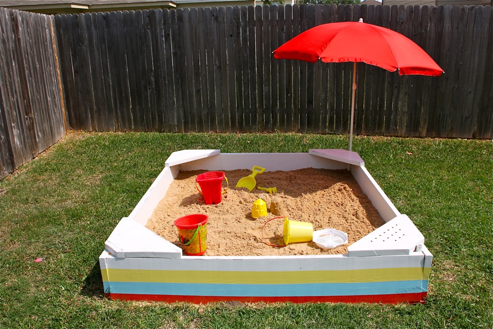 One Saturday Casey announced we're making a sandbox for the kids 