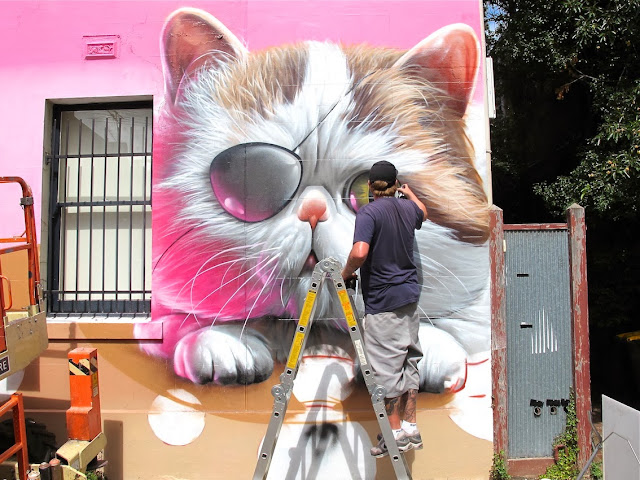 New Street Art Mural By Smug One on the streets of Fitzroy, Melbourne, Australia. 5