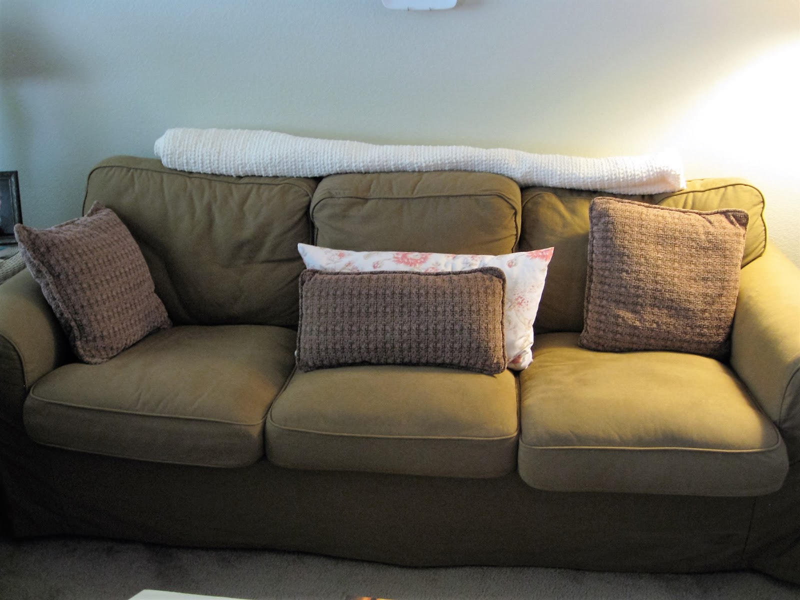 Stitching in Texas Old couch, new couch