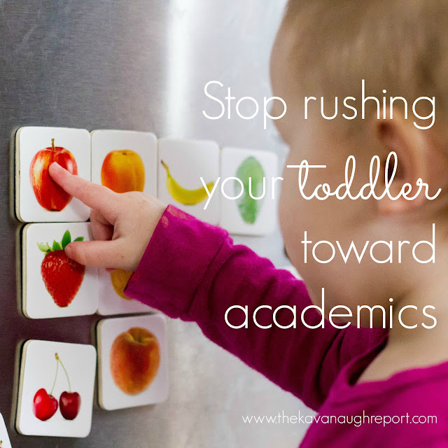 Let's Stop Rushing Toddlers