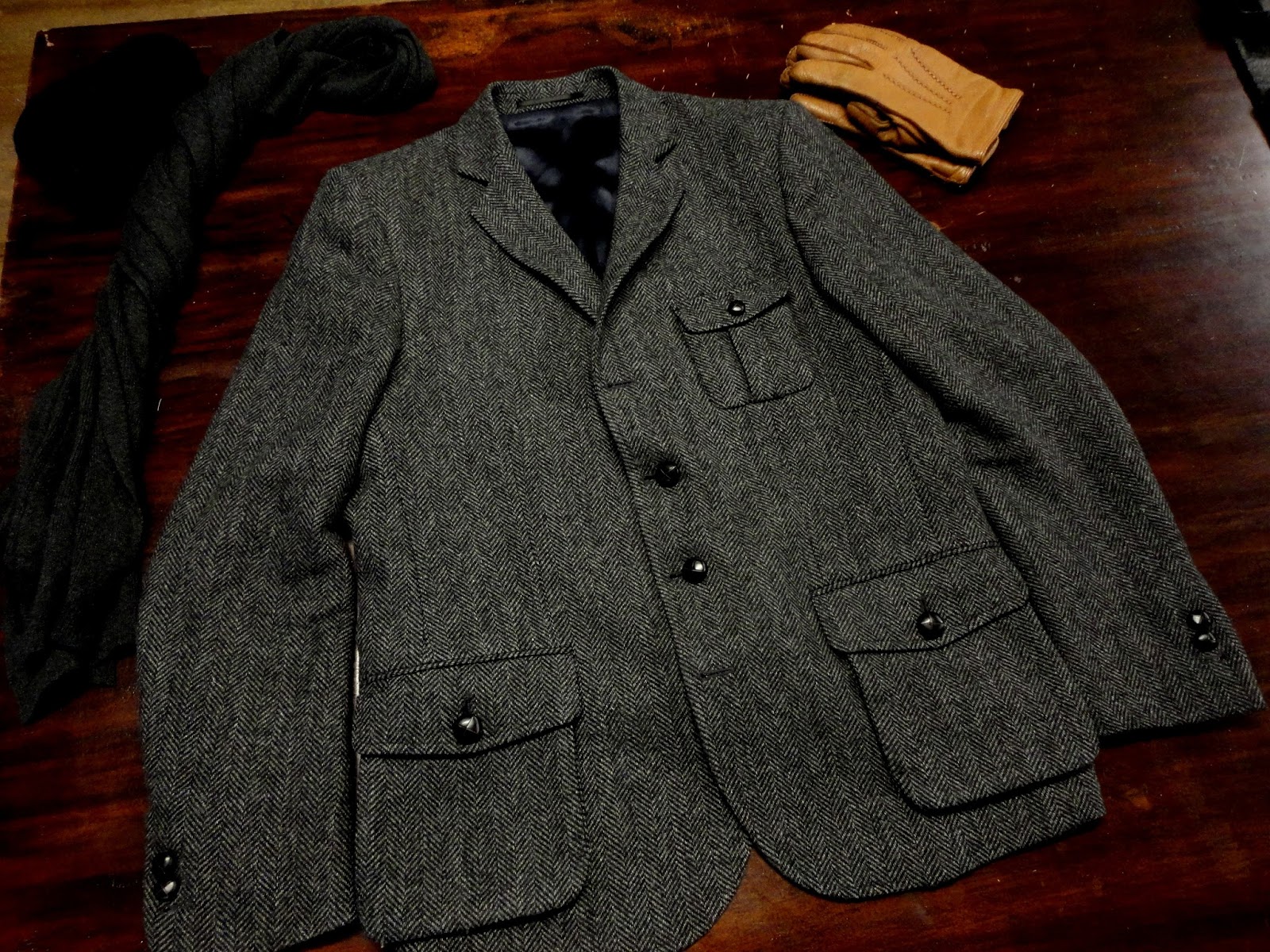 Landless Gentry Review Walker Slater's Edgar Jacket in Charcoal Herringbone Harris Tweed!!