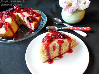 Prajitura cu sos de fructe de padure la Multicooker