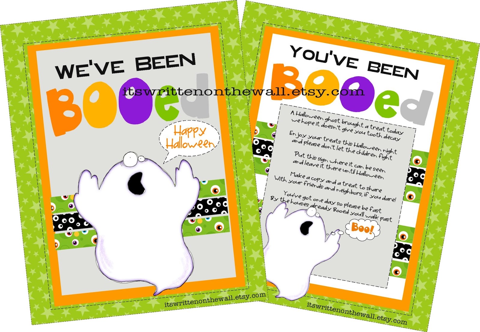 It's Written on the Wall {16 Versions} You've Been BOOed! Fun Treats