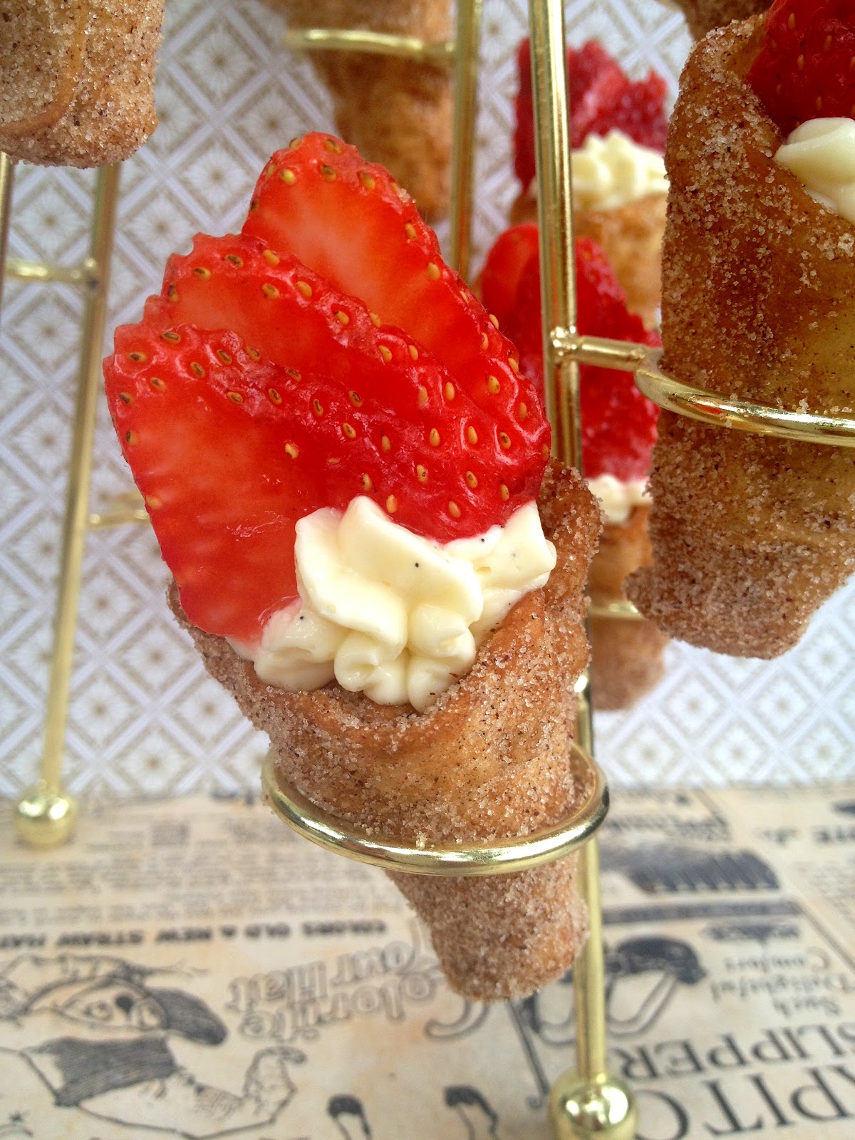 Strawberry Cheesecake Mini Cones An Olympic Torch Inspired Dessert