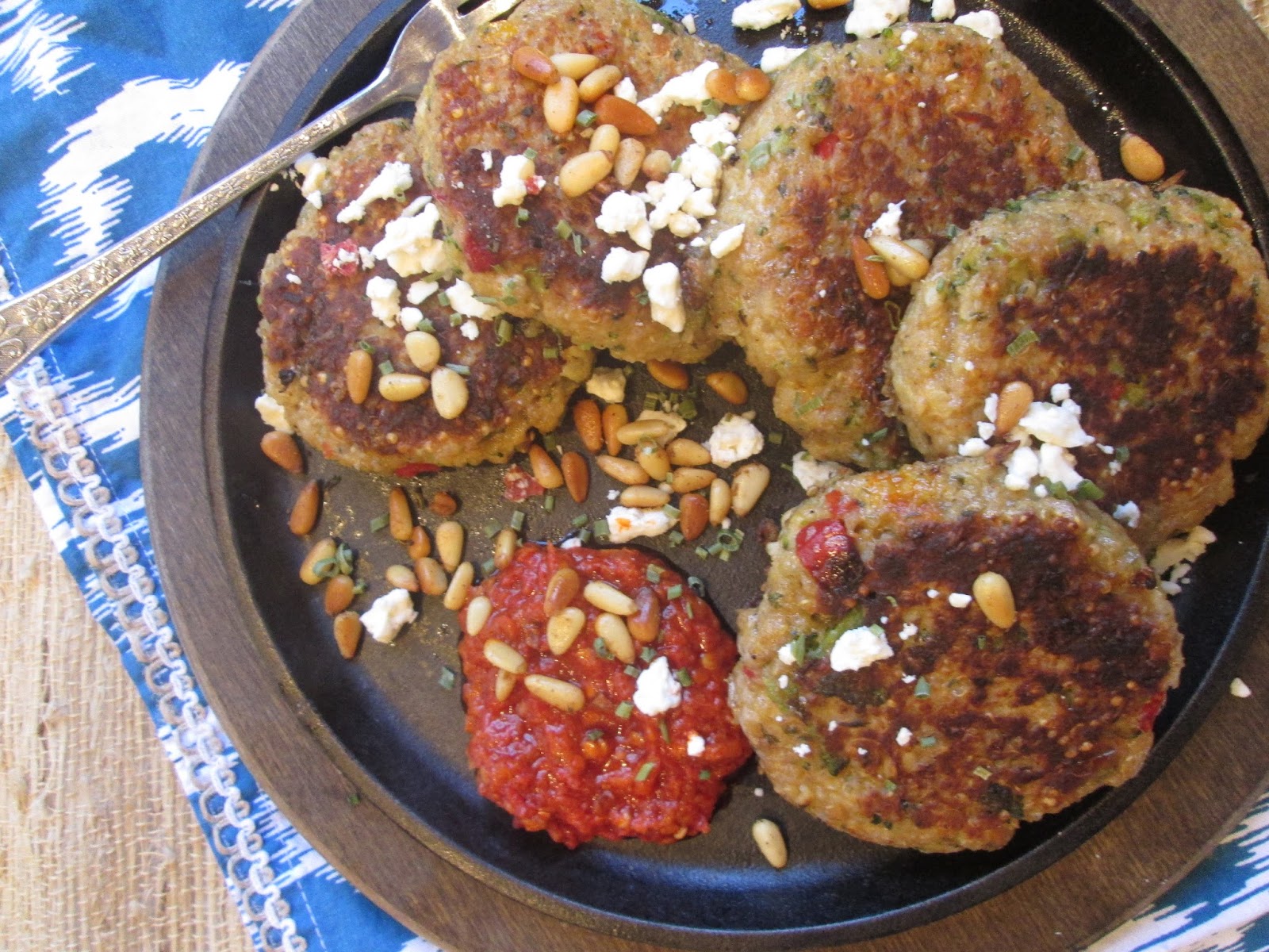 Stirring the Pot Quinoa & Veggie Patties with Harissa