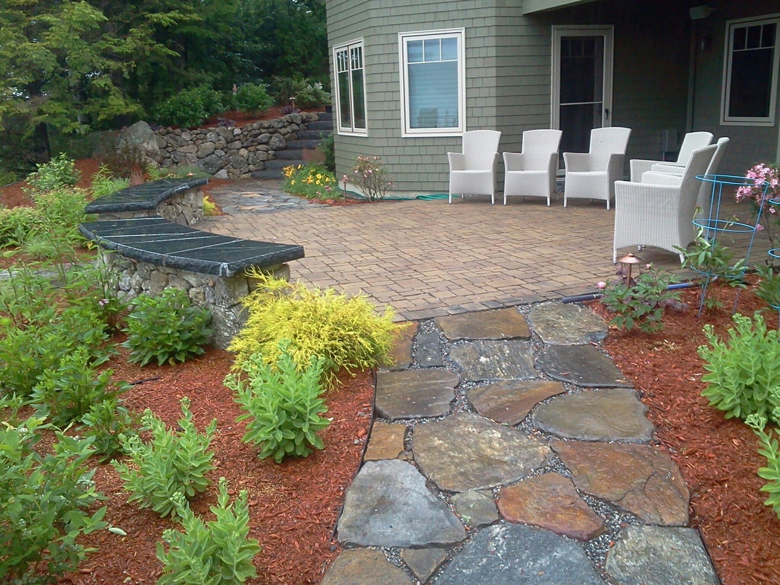 Natures Elite Landscaping Natural Stone Walkways in New Hampshire's