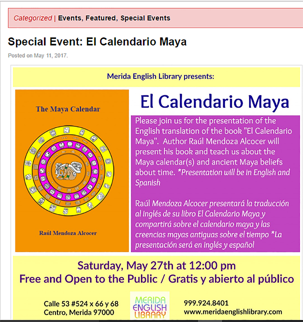 Observatorio Social y Económico de Yucatán The Maya Calendar May