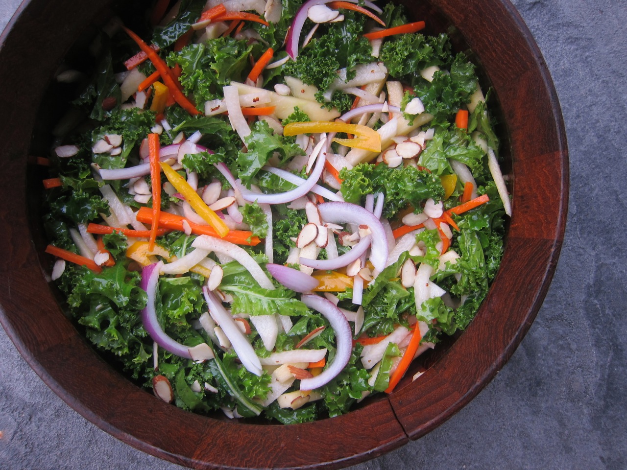 Cuisine Ici Kale Jicama and Apple Slaw