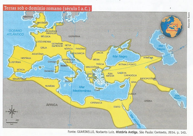 PAULO CESAR: Mapa e animação do auge do Império Romano