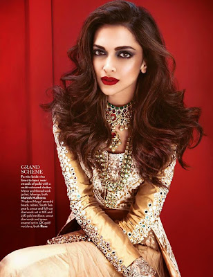 Deepika Padukone hot swimwear and bridal wear photoshoot for the June 2014 edition of Vogue India magazine